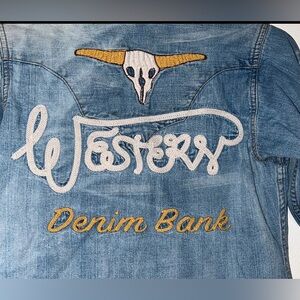 Vintage Western Embroidered Denim shirt